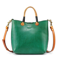 Out West Mini Leather Tote Bag - Green