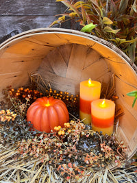 Pumpkin LED Flameless Candle Size: 4.5x2.75 in.