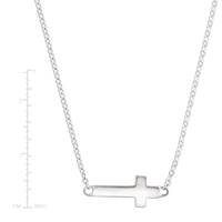 Silpada 'Simplex Cross' Horizontal Cross Necklace in Sterling Silver