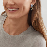 Silpada 'One and the Same' Silver Gold Plating Drop Earrings