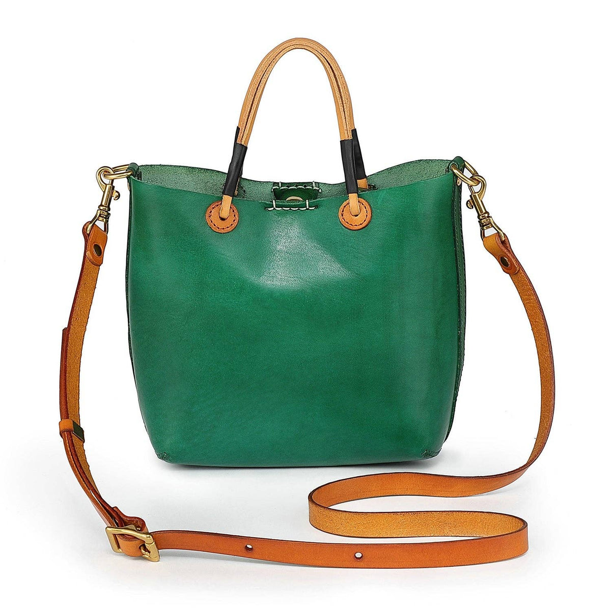 Out West Mini Leather Tote Bag - Green