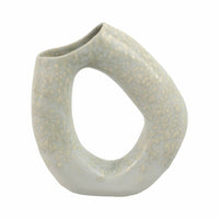 Gray Ceramic Decorative Vase - Ring Shape