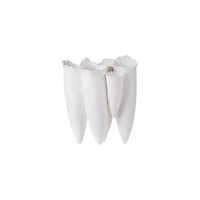 Ceramic White Vase Dia 9"