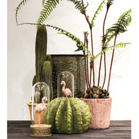 Column Cactus in Paper Mache Pot - 26" / Green