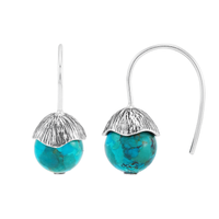 Silpada Bright Globes Earrings, Turquoise & Sterling Silver