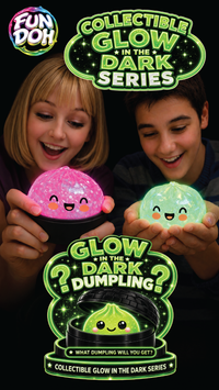 Fun Doh Glow-in-the-Dark Mystery Dumpling Squishy Toy Black