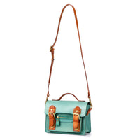 Old Trend Aster Mini Leather Satchel - Aqua or Black