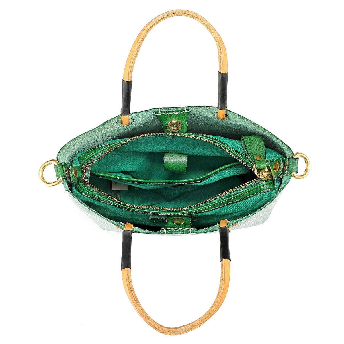 Out West Mini Leather Tote Bag - Green