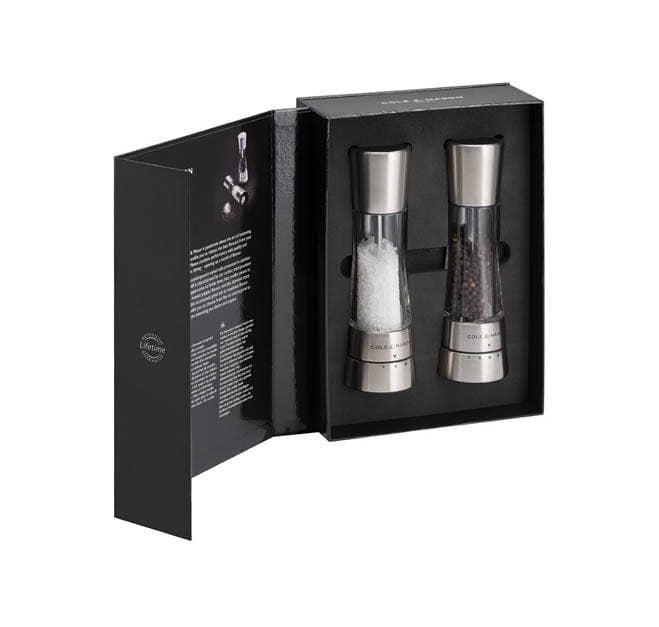 Cole & Mason Derwent Salt & Pepper Mill Gift Set, Stainless Steel