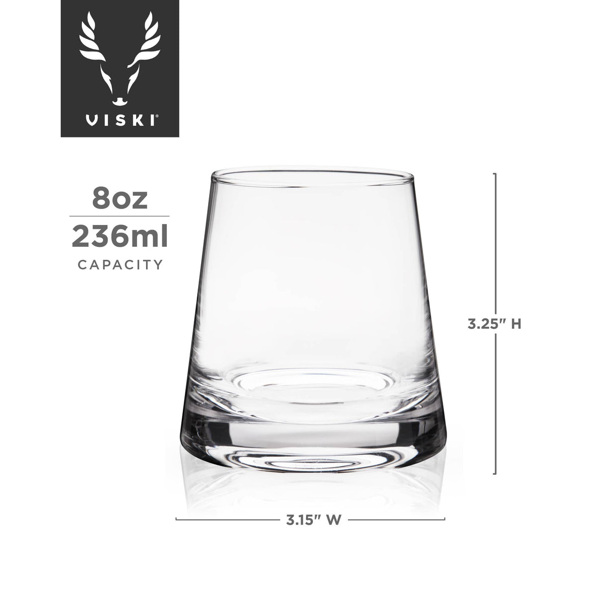 Viski Raye™ Burke Crystal Whiskey Glasses - Set of 2