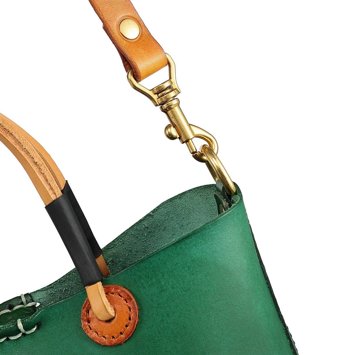 Out West Mini Leather Tote Bag - Green