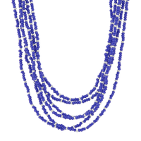 Silpada 'Endless Harmony' Sterling Silver Blue Seed Bead Necklace, 20"