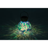 Allsop Home & Garden Solar Glass Tea Lantern - Tidal Blue