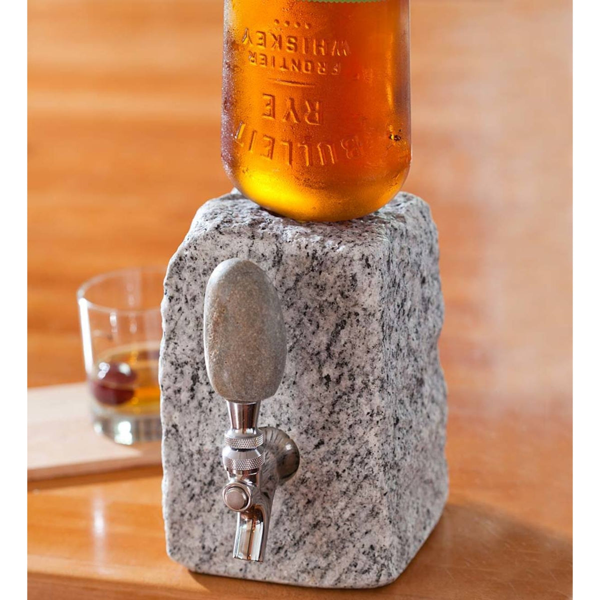 Funky Rock Designs Stone Drink Dispenser with Stand