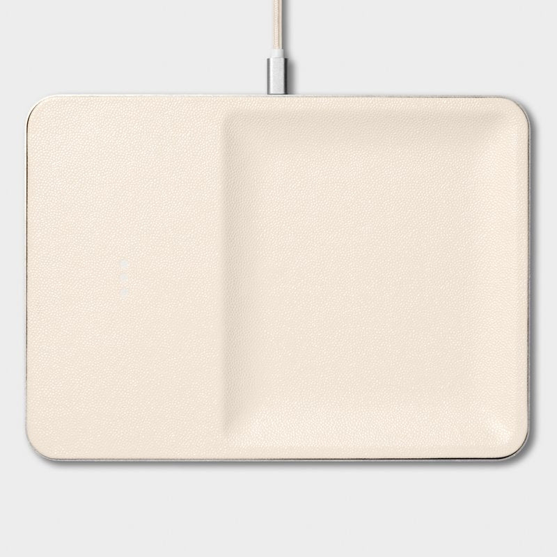 Courant Catch: 3 Wireless Charging Accessory Tray - Bone