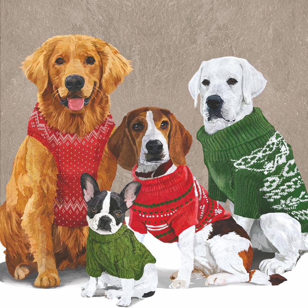 PPD Beverage Paper Napkins - Sweater Dogs - Thumbnail 2