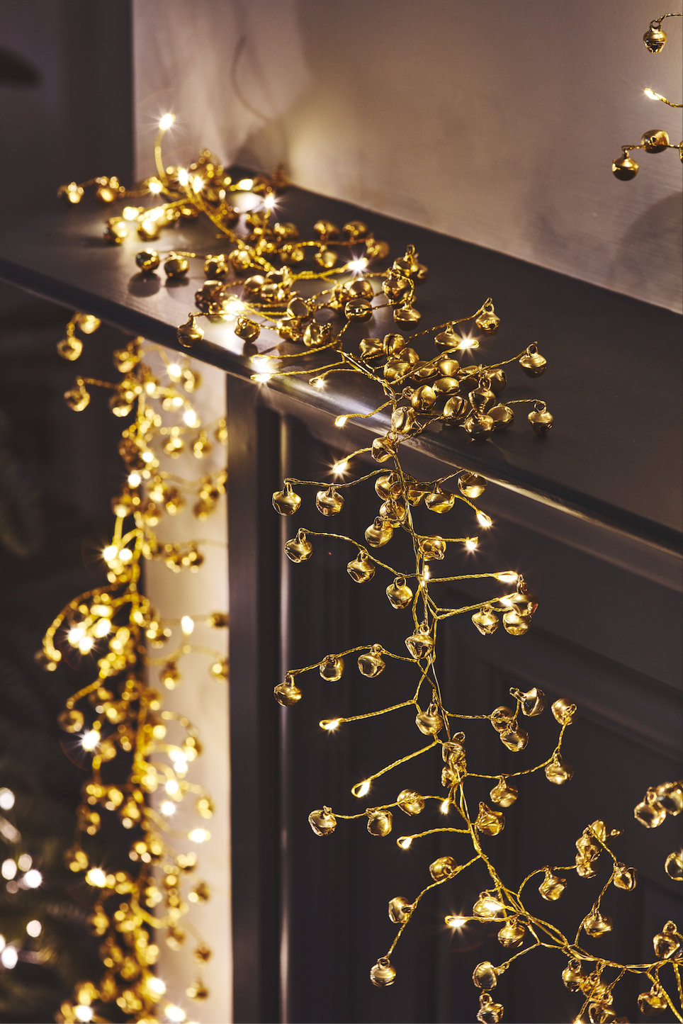 Golden Bells LED String Lights 7ft. /Gold