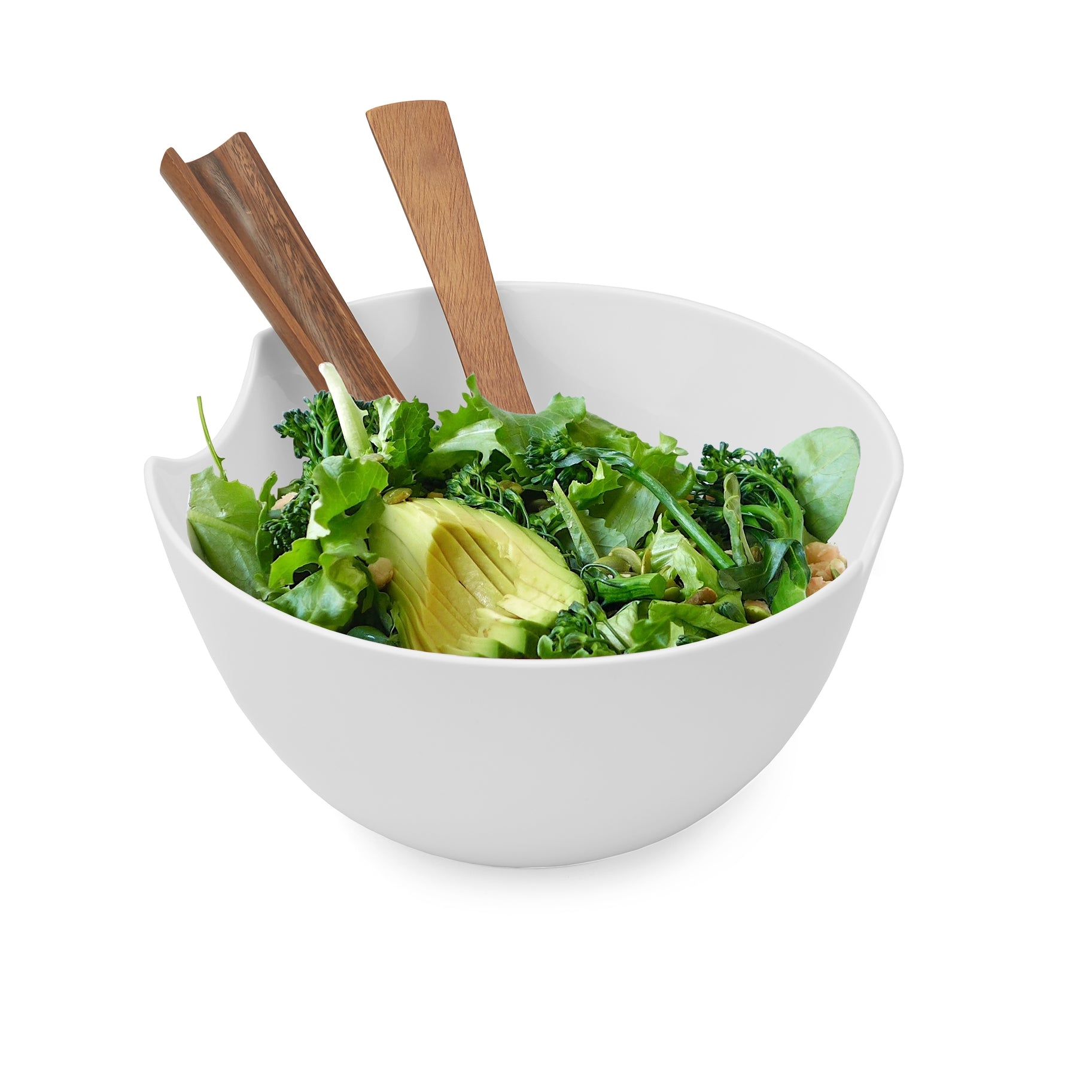 Nambe Yaro Salad Bowl With Servers - Thumbnail 3