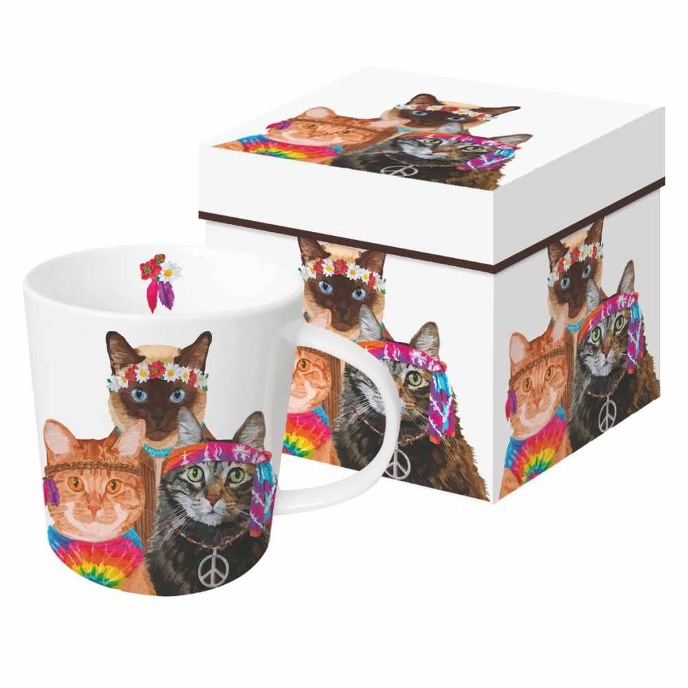 PPD MUG IN GIFT BOX-GROOVY CATS