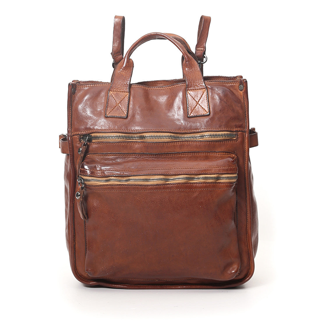 Campomaggi Gelso Shopping Bag/Backpack in cognac leather