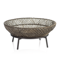 Zodax Monteverde Rattan Tray on Metal Stand