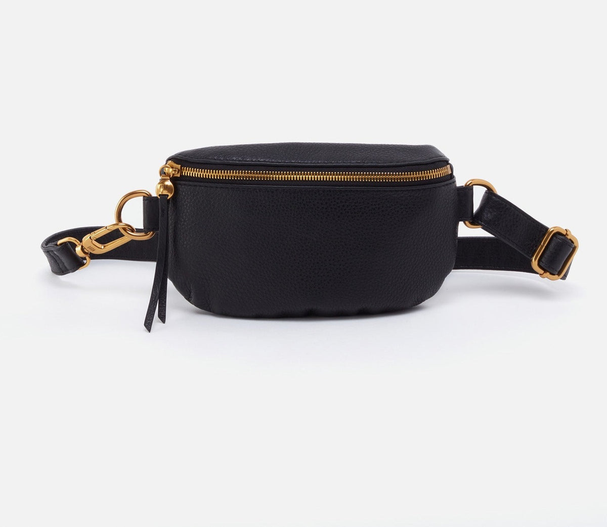 Hobo Fern Belt Bag, Pebbled Leather, Black, Pale Green, Sandstorm