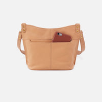 Hobo Pier, Small Crossbody, Pebbled Leather, Pale Green, Sandstorm