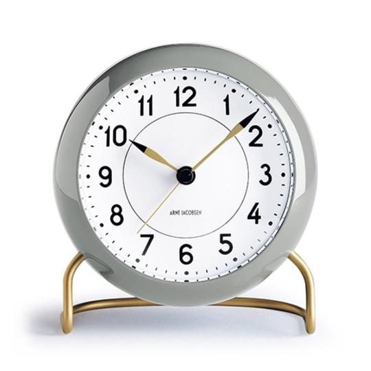 Arne Jacobsen Station Alarm Clock - Grey / White