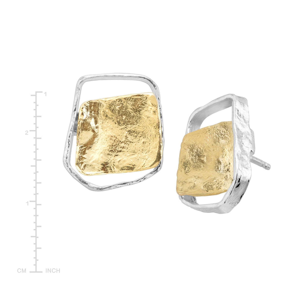 Silpada 'Golden Sands' Stud Earrings in Sterling Silver