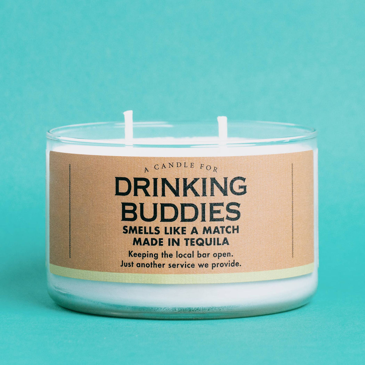 Whiskey River Soap Co. A Candle for Drinking Buddies | Funny Candle