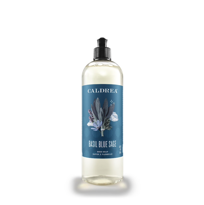 Caldrea Blue Basil Sage Biodegradable Dish Soap with Bark & Aloe