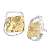 Silpada 'Golden Sands' Stud Earrings in Sterling Silver