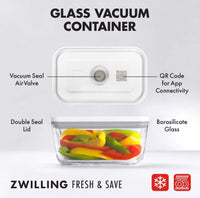 ZWILLING Fresh & Save Vacuum Sealer Machine Starter Set, Sous Vide Bags, Meal prep, Airtight Food Storage Containers