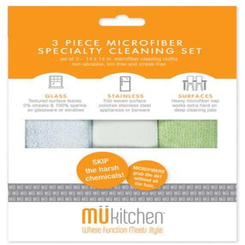 Mukitchen Microfiber Cleaning Cloths Set/3